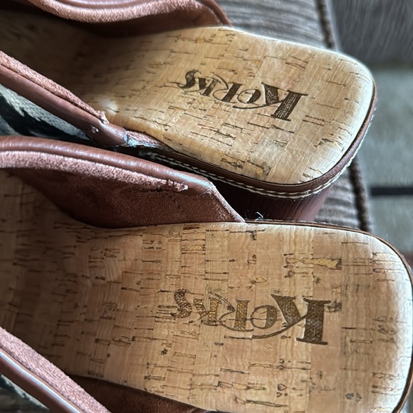 Korks Kork Ease Lori Slip On Fabric Aztec Clog Mule Block Heel Platform Shoe 8.5 - Picture 10 of 13